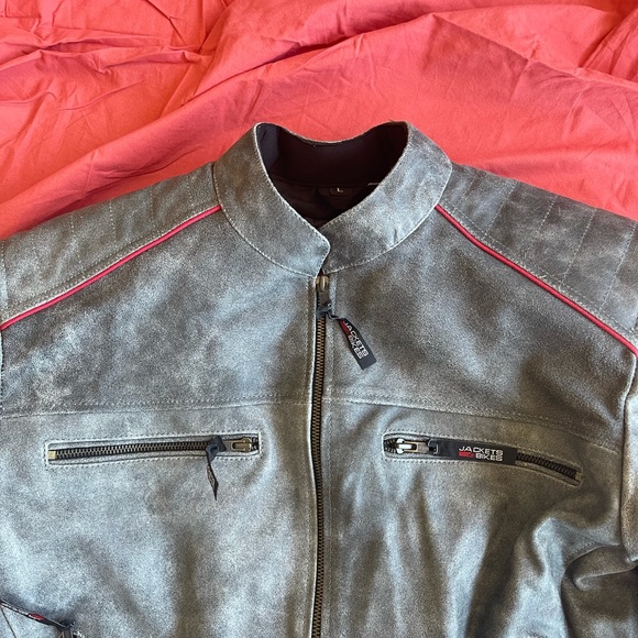 NWT Genuine Leather Biker Jacket - Picture 5 of 9